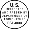 U.S. Inspected and Passed by Department of Agriculture EST. 4033