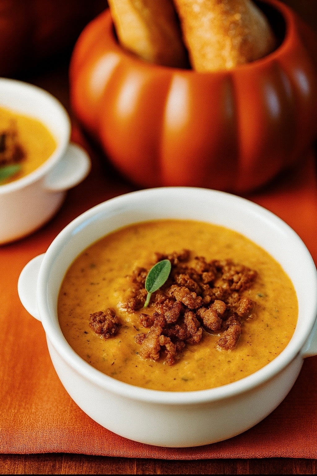 Italian Sausage, Pumpkin & Sage Soup