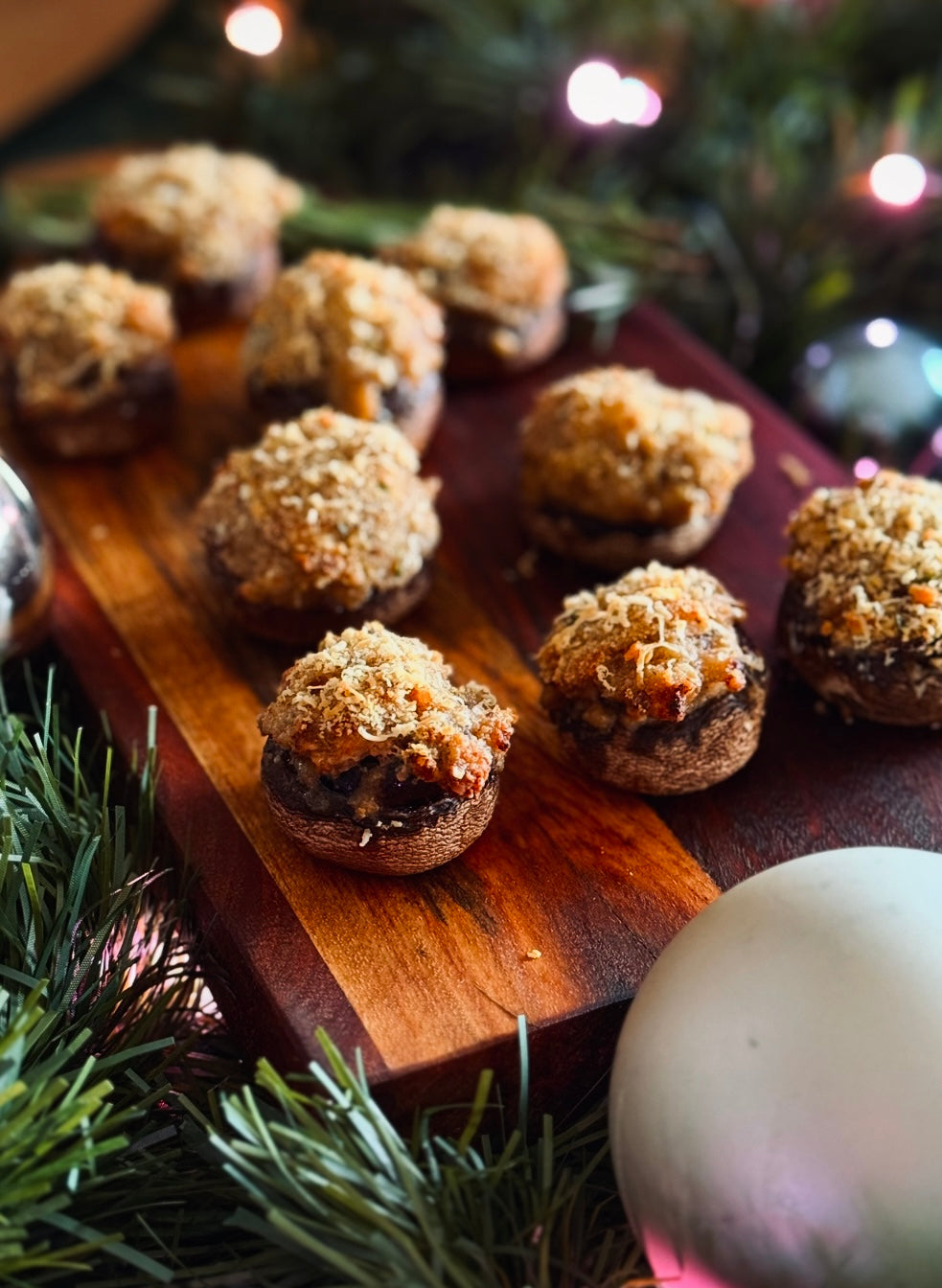 Italian Sausage & Cranberry Stuffed Mushrooms