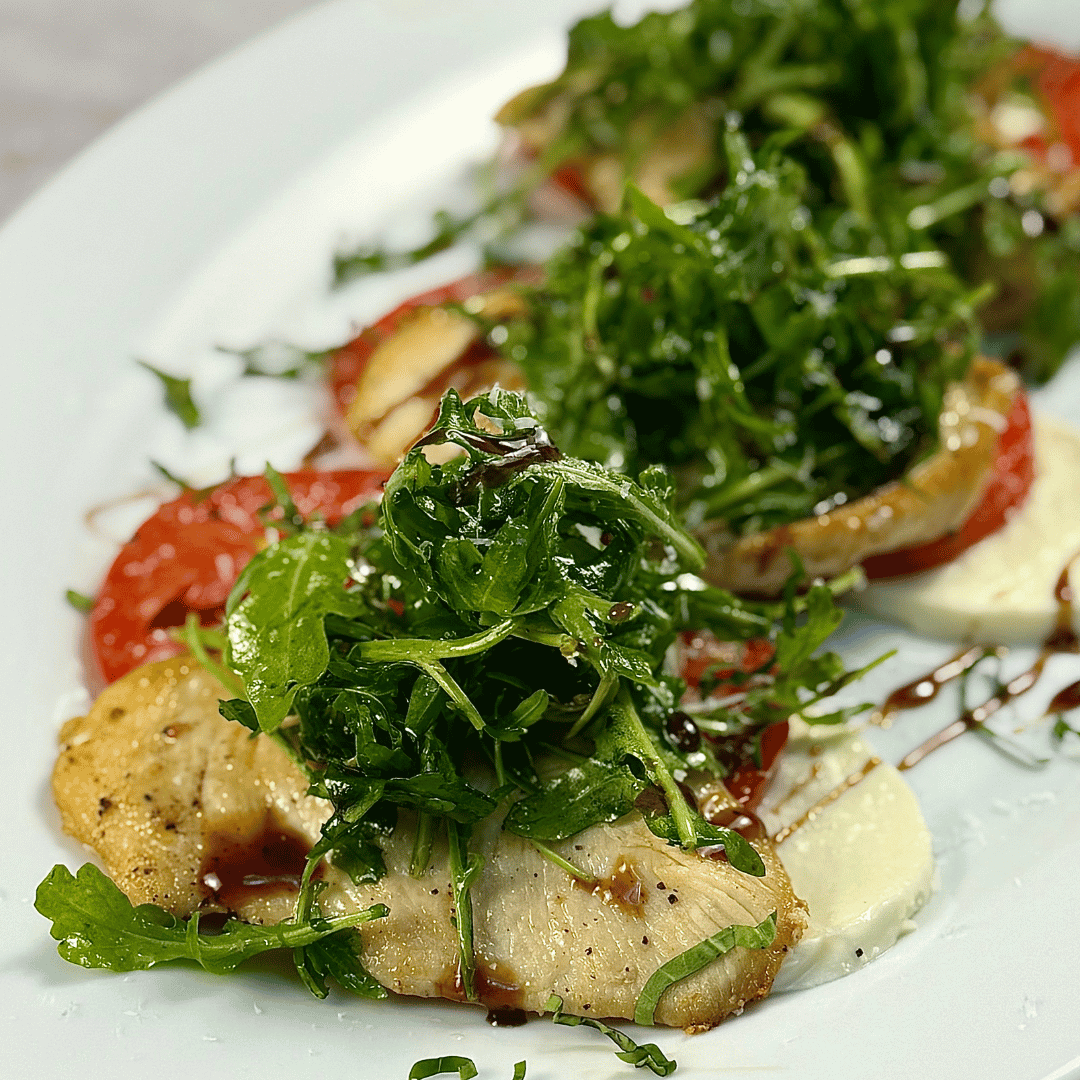 Easy Chicken Cutlet Caprese Salad