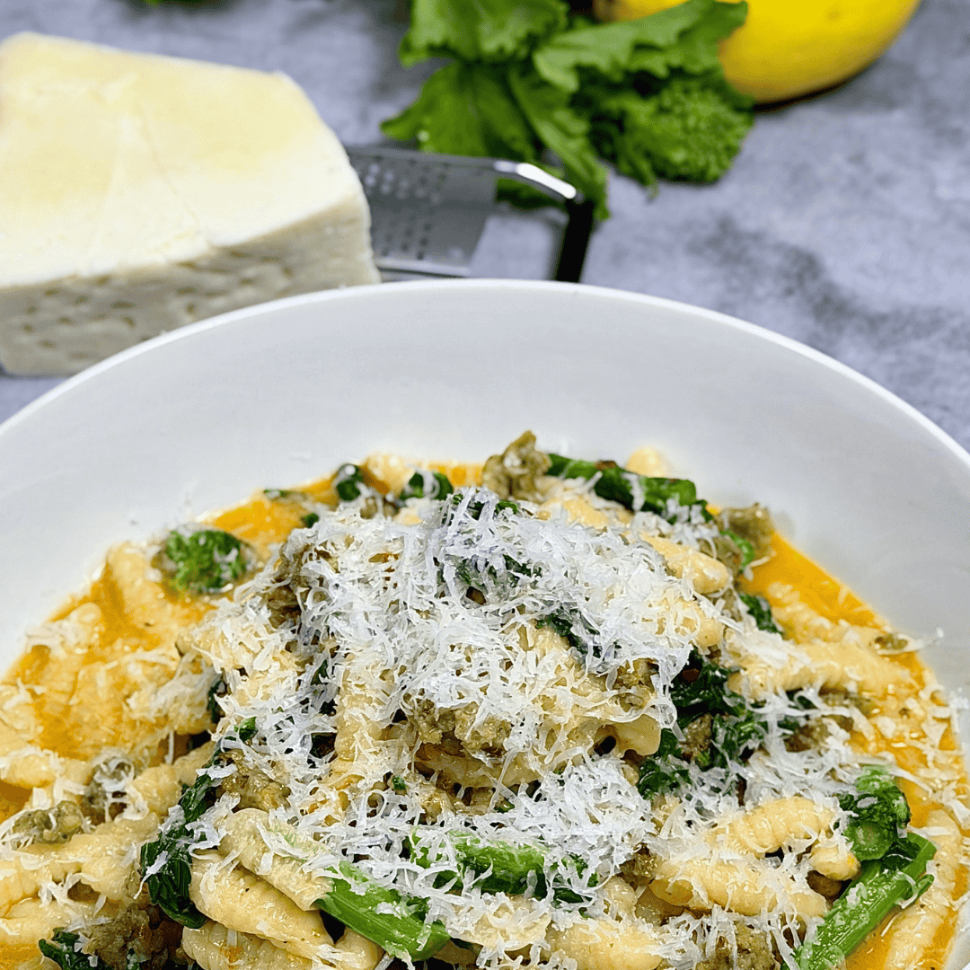 Easy Ricotta Cavatelli with Sausage and Broccoli Rabe