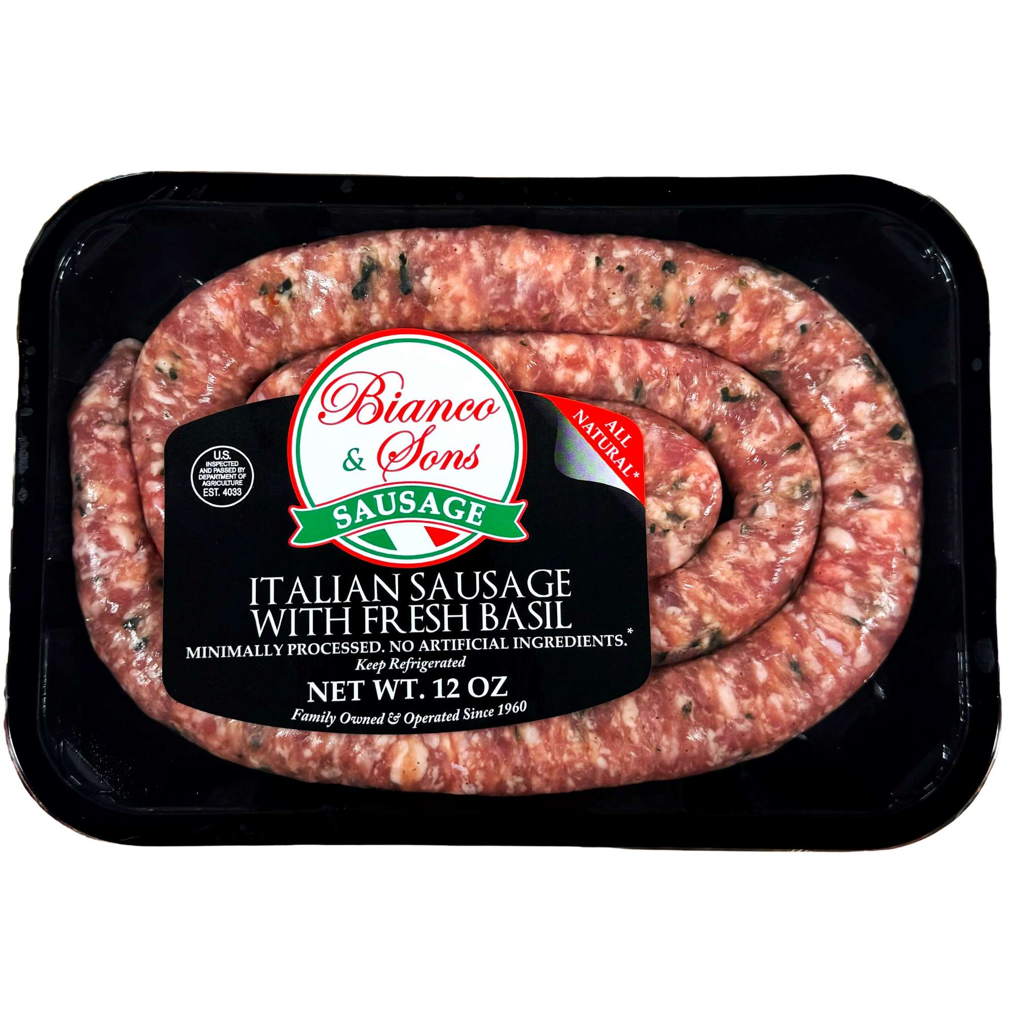 Beef Rosto Rope Italian Sausage Rope with Fresh Basil - 12 oz – Bianco & Sons