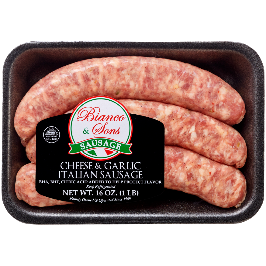 Cheese & Garlic Italian Sausage - 1 LB