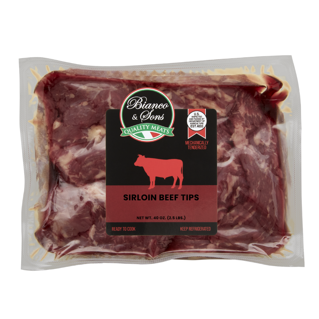 Beef Tips Packages Sirloin Beef Tips - 2.5 LBS – Bianco & Sons