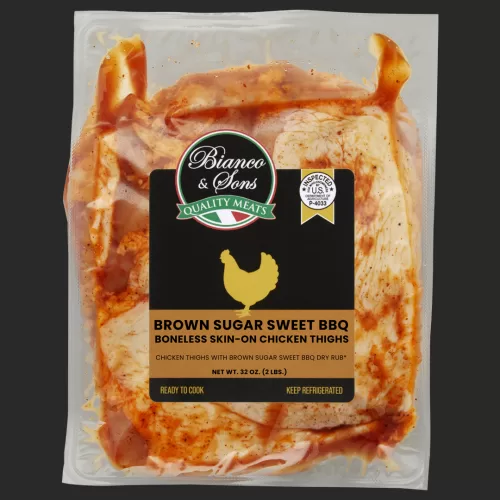 Bianco Brown Sugar Sweet BBQ Boneless Skin-on Chicken Thighs